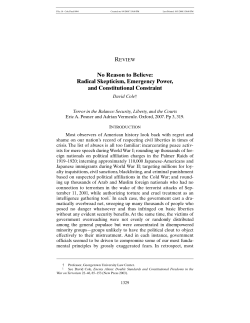 Radical Skepticism, Emergency Power, and Constitutional Constraint