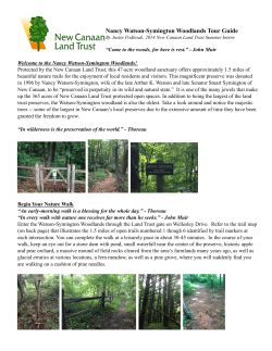Nancy Watson-Symington Woodlands Tour Guide