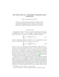 THE STRUCTURE OF m-ISOMETRIC WEIGHTED SHIFT