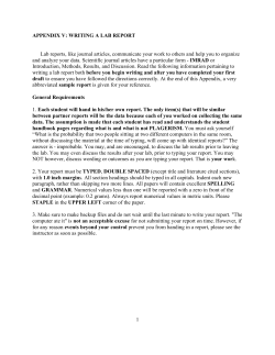 How to write lab reports