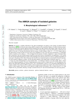 The AMIGA sample of isolated galaxies