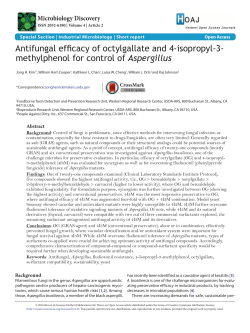 Antifungal efficacy of octylgallate and 4-isopropyl-3