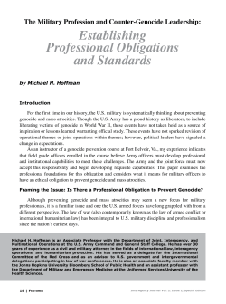 The Military Profession and Counter