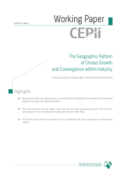 The Geographic Pattern of China`s Growth