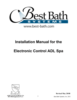 Installation Manual for the Electronic Control