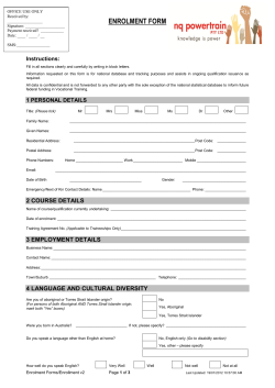 Private RTO Enrolment Form (Word)