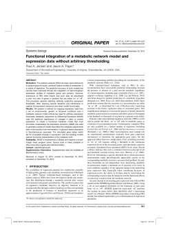 Functional integration of a metabolic network model and expression