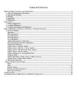 how to format an essay or term paper