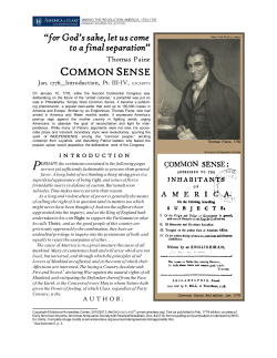 Thomas Paine, Common Sense, Part III