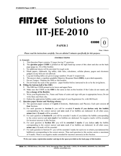 FIITJEE Solutions to IIT-JEE-2010
