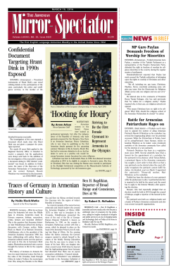 The Armenian Mirror-Spectator March 19, 2016