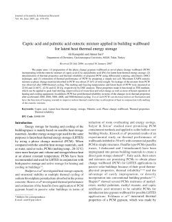 Capric acid and palmitic acid eutectic mixture applied in building