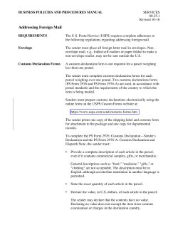 Addressing Foreign Mail