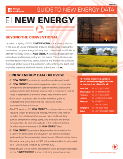 guide to new energy data