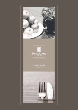 Brochure - Malone Lodge Hotel Belfast