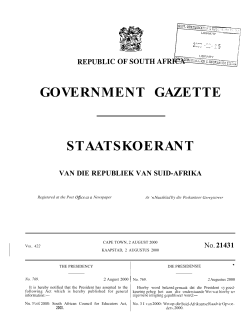 South African Council for Educators Act [No. 31 of 2000]