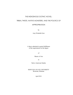 the indigenous gothic novel: tribal twists, native