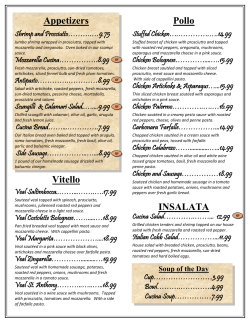 Appetizers Vitello Pollo INSALATA