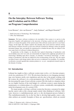 8 On the Interplay Between Software Testing and Evolution and its