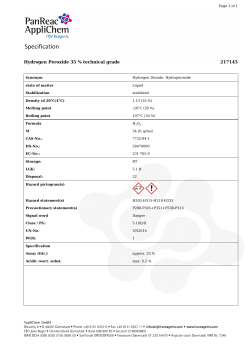 Hydrogen Peroxide 35 % technical grade 217145