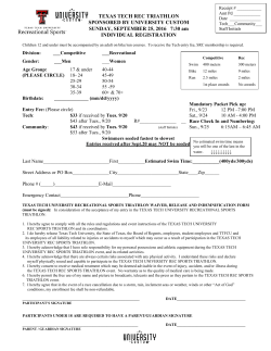 texas tech university recreational sports mini triathlon