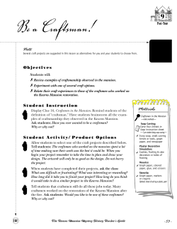 Be a Craftsman! (912 K pdf)