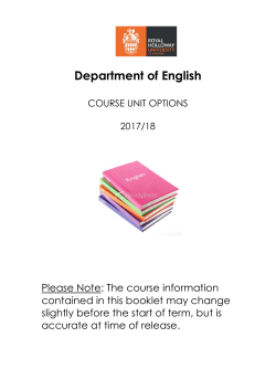 Course Choice Options Booklet