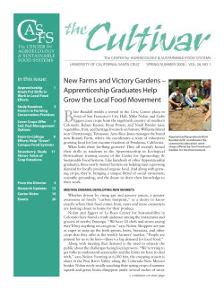 New Farms and victory Gardens – Apprenticeship Graduates Help