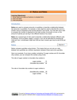 4.1 Ratios and Rates