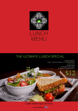 lunch menu - Bridie Molloy`s