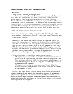 Guanano/Wanano of Northwestern Amazonas (Tukano) 1