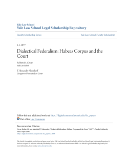 Dialectical Federalism: Habeas Corpus and the Court
