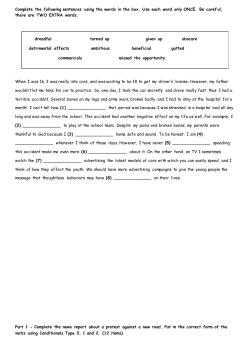 Complete the following sentences using the words in the box. Use