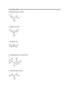 Lewis Structures: Draw Lewis Structures for the ions below and