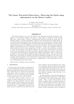 The Lunar Terrestrial Observatory: Observing the Earth using