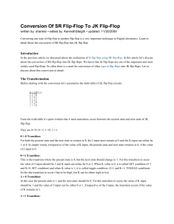 Conversion Of SR Flip-Flop To JK Flip-Flop