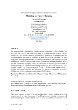 Modeling as Theory-Building