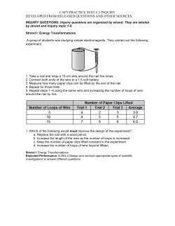 CAPT INQUIRY QUESTIONS