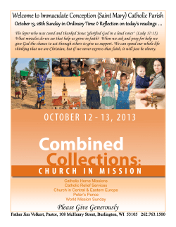 October 13, 2013 - St. Mary Immaculate Conception