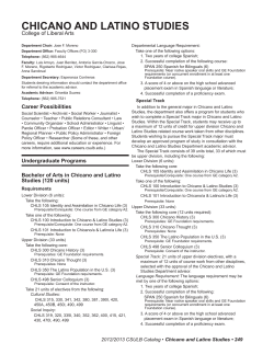 ChiCAnO AnD LATinO STUDieS