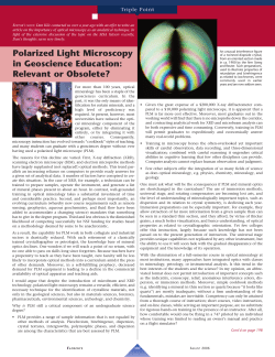 Polarized Light Microscopy in Geoscience Education: Relevant or