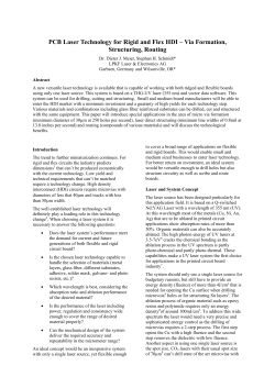 PCB Laser Technology for Rigid and Flex HDI &ndash; Via Formation