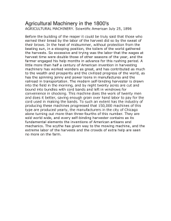 Agricultural Machinery in the 1800`s