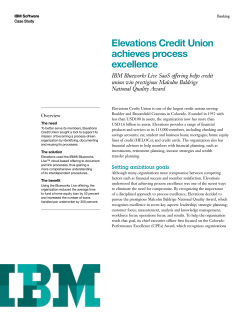 Elevations Credit Union achieves process excellence