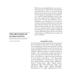 the processes of globalisation