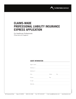 professional liability insurance express application