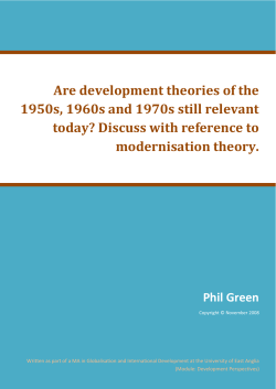 Are development theories of the 1950s, 1960s