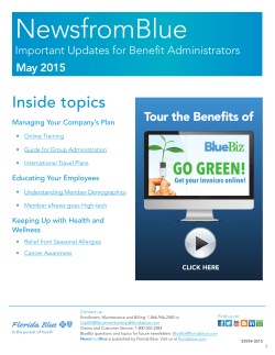 NewsfromBlue Newsletter May