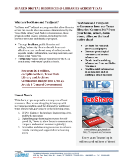 Shared Digital Content - Texas Library Association