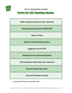 Forms for CDI Teaching Session